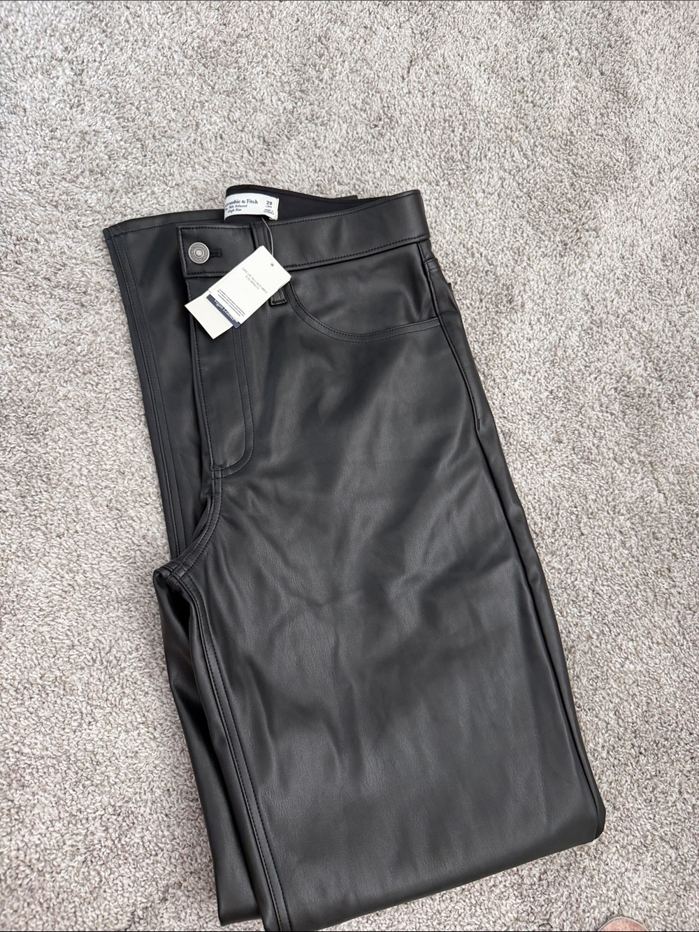 abercrombie NWT curve love leather pants